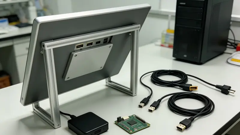 USB touch interface checks for open frame monitors USB touch controller connection for open frame monitors in AI systems