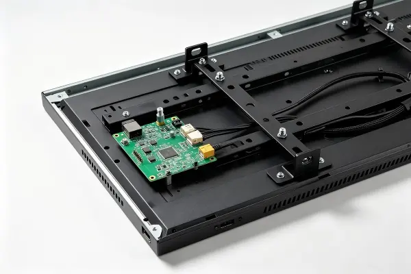 Custom OEM stretched LCD displays with panel mount mechanical integration details
