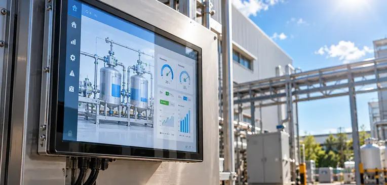 Industrial LCD display physics and outdoor readability with ambient light reflection and brightness