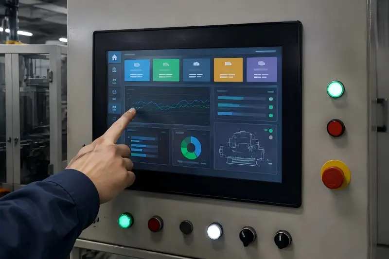 Industrial LCD monitor HMI applications Industrial LCD monitors for HMI status monitoring and operator guidance