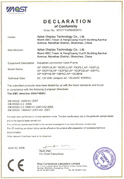 CB Certificate