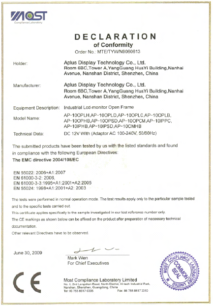 CB Certificate