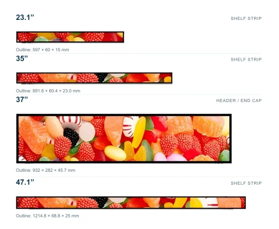 Shelf Edge LCD Display Sizes: How to Choose the Right Fit